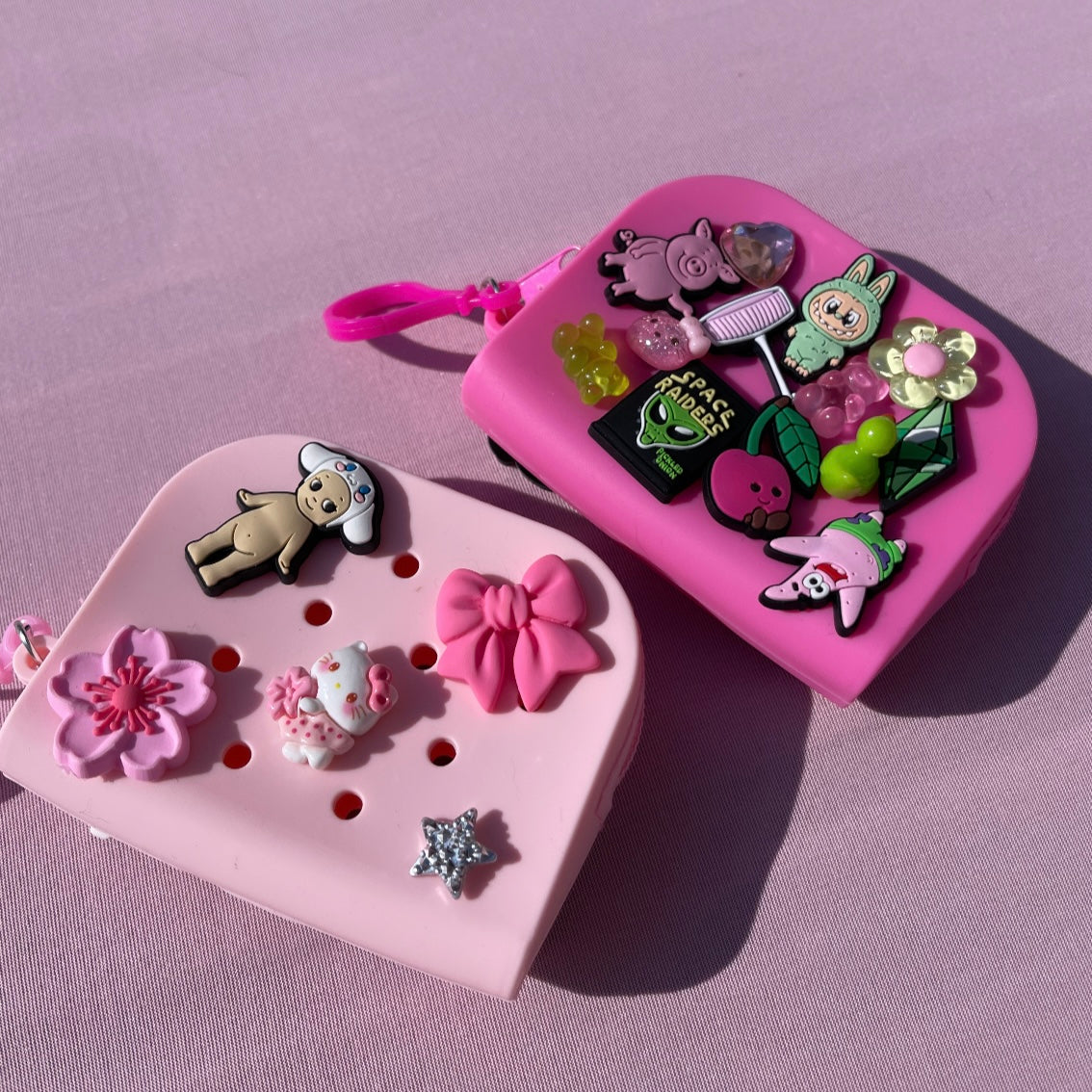 Croc charm purse croc charm storage