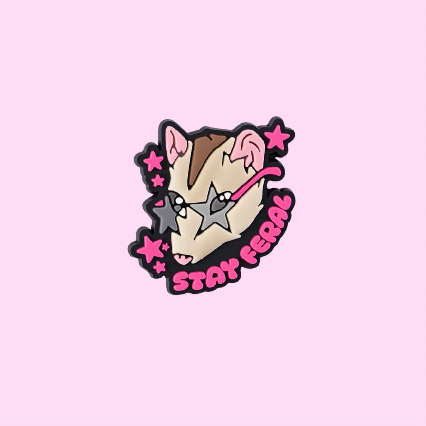 Stay Feral Shoe Charm