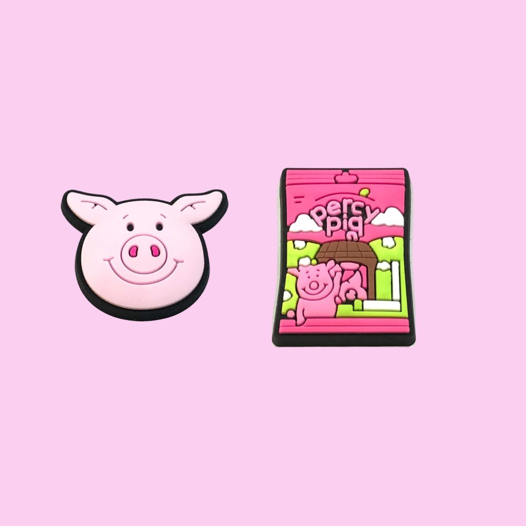 Percy pig croc charms