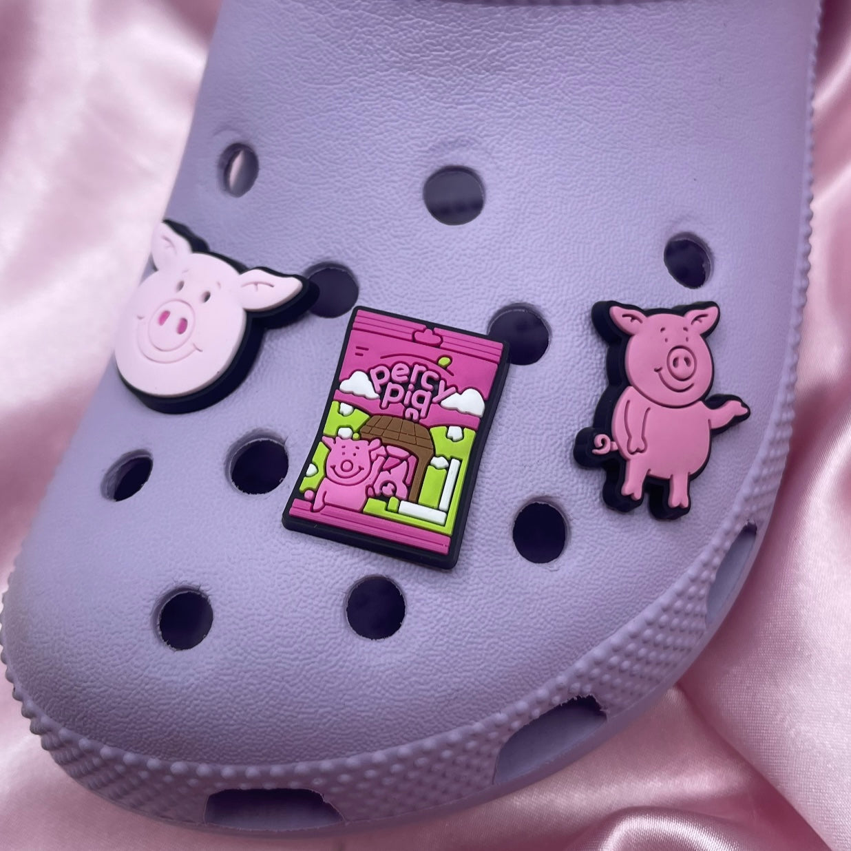 Percy pig croc charms