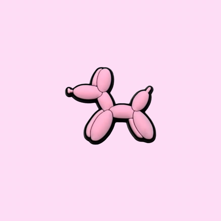 Pink Balloon Dog Shoe Charm