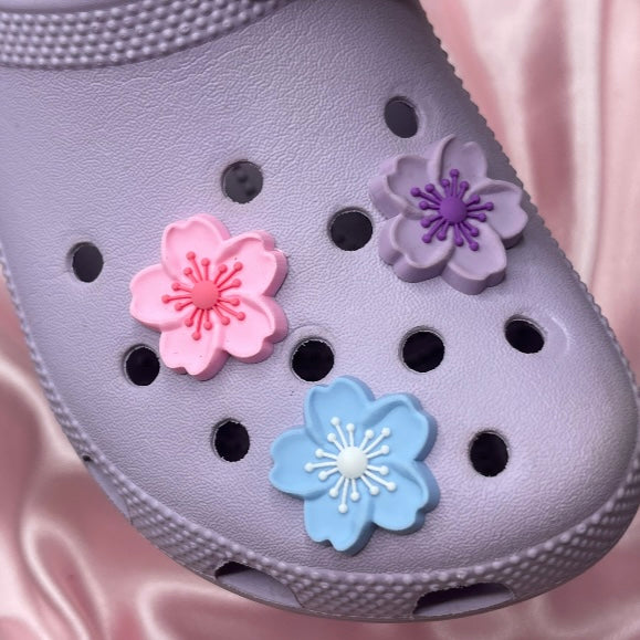 Flower croc charms