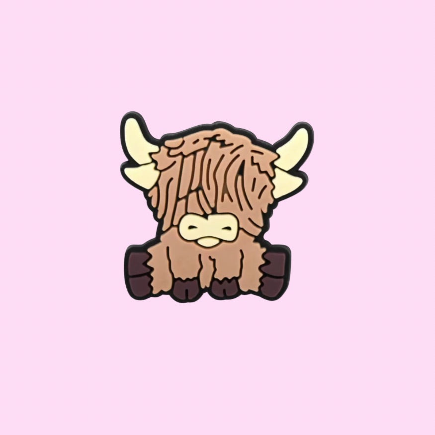 Highland Cow Shoe Charm