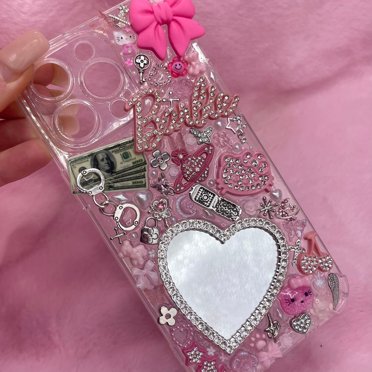 Y2k brat mirror iPhone 15 pro max junk phone case