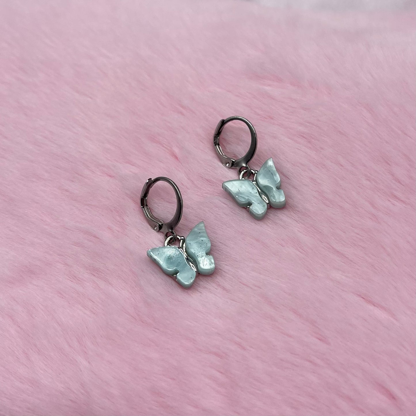 Stainless steel butterfly Huggie Hoop Earrings