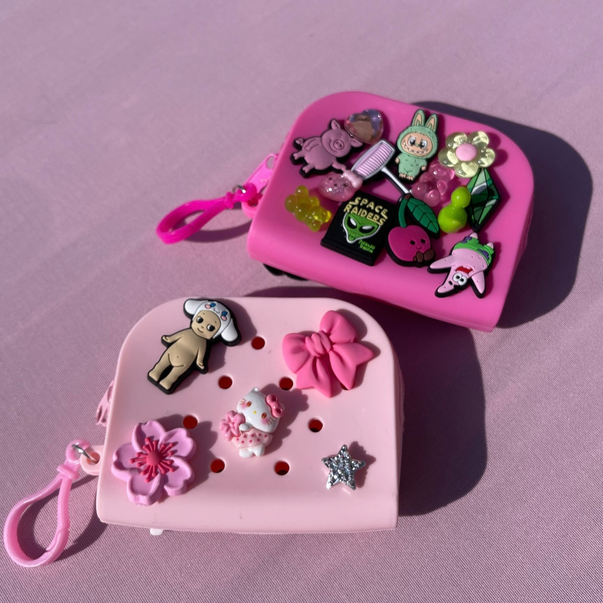 Croc charm purse croc charm storage