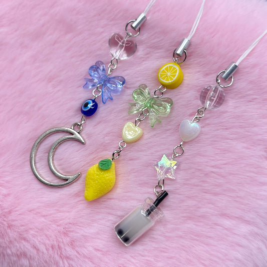 Summer beaded phone charms phone accessories