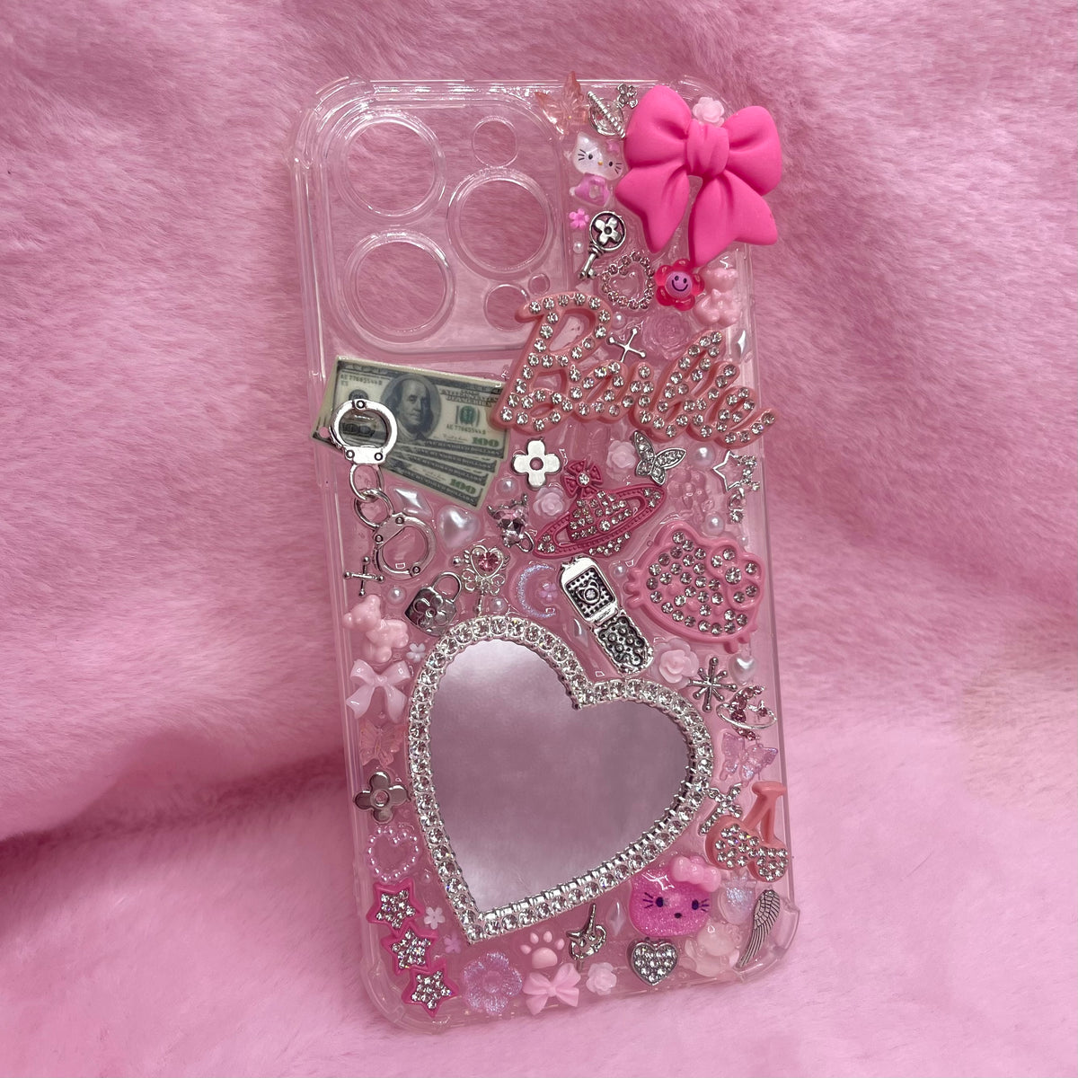 Y2k brat mirror iPhone 15 pro max junk phone case