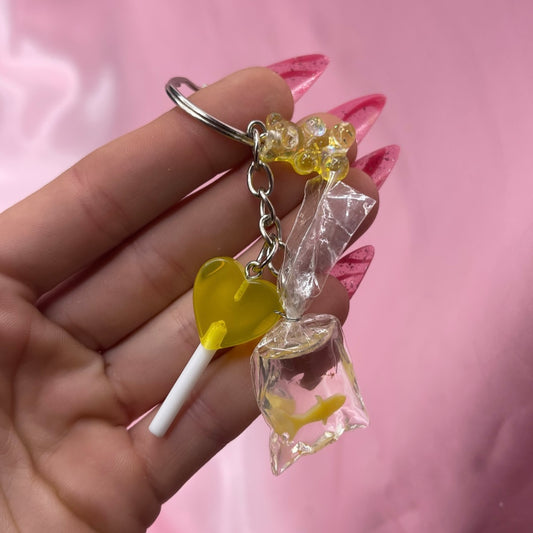Fish lollipop charm KeyRing
