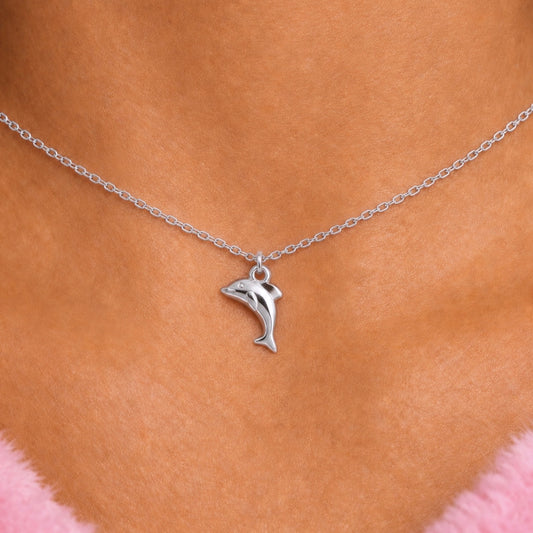 Stainless steel Dolphin adjustable Necklace