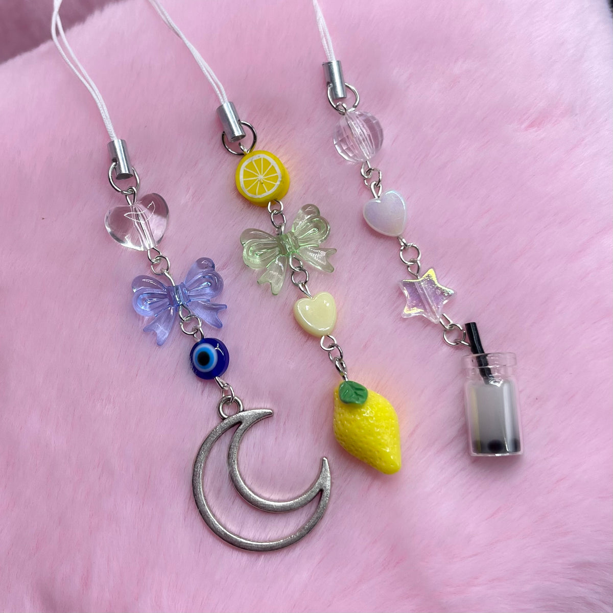 Summer beaded phone charms phone accessories