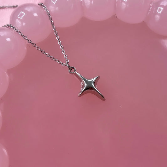 Hypoallergenic silver | gold sparkle star adjustable Necklace
