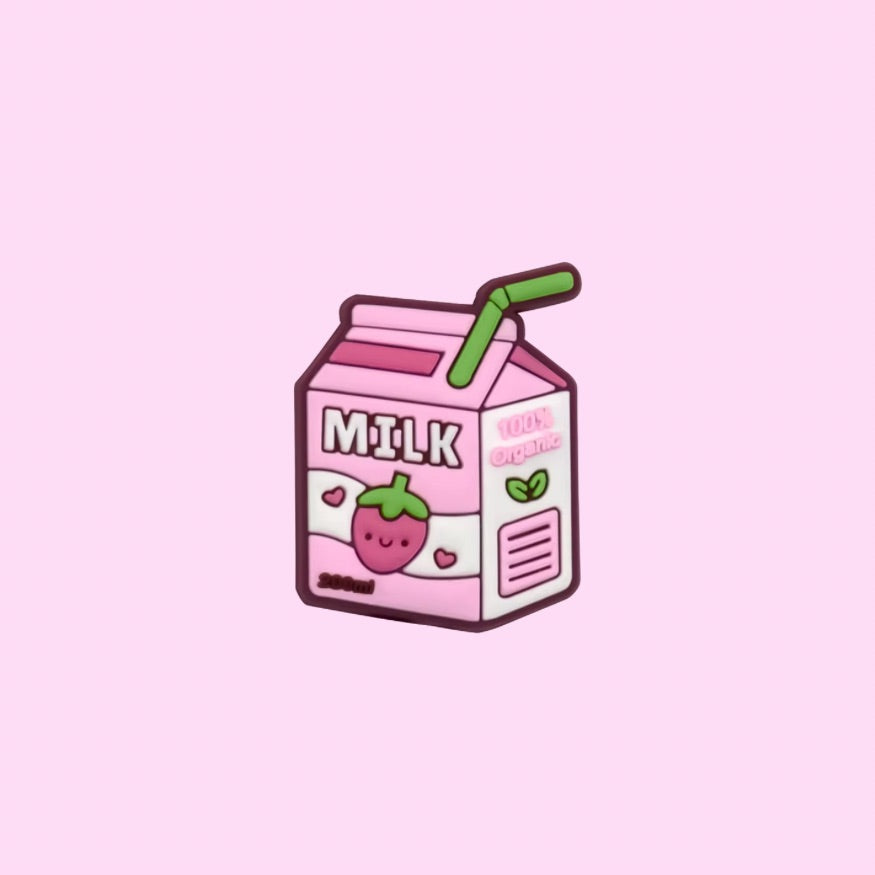 Strawberry Milk Shoe Charm