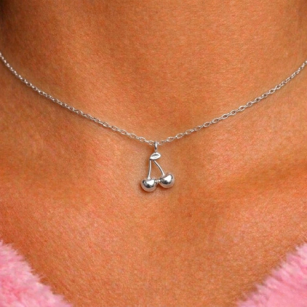 Silver | Gold stainless steel Cherry adjustable Necklace