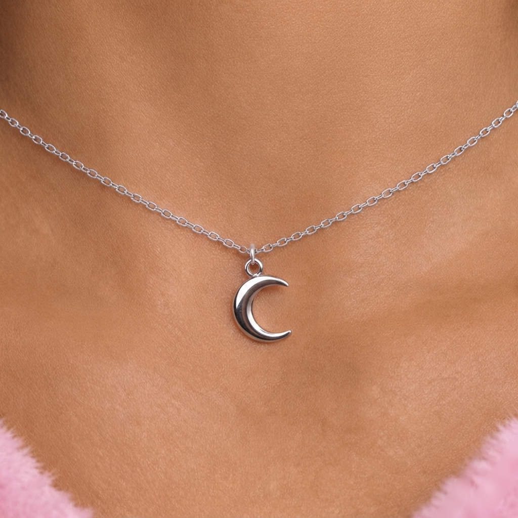 Silver | Gold stainless steel moon adjustable Necklace