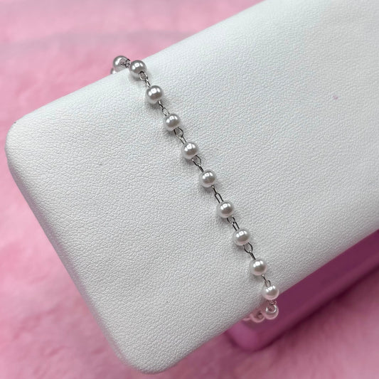 Stainless steel Pearl Adjustable Bracelet
