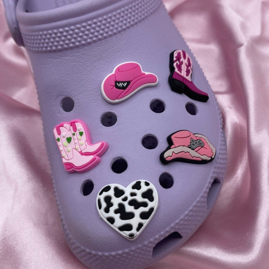 Cowgirl croc charms
