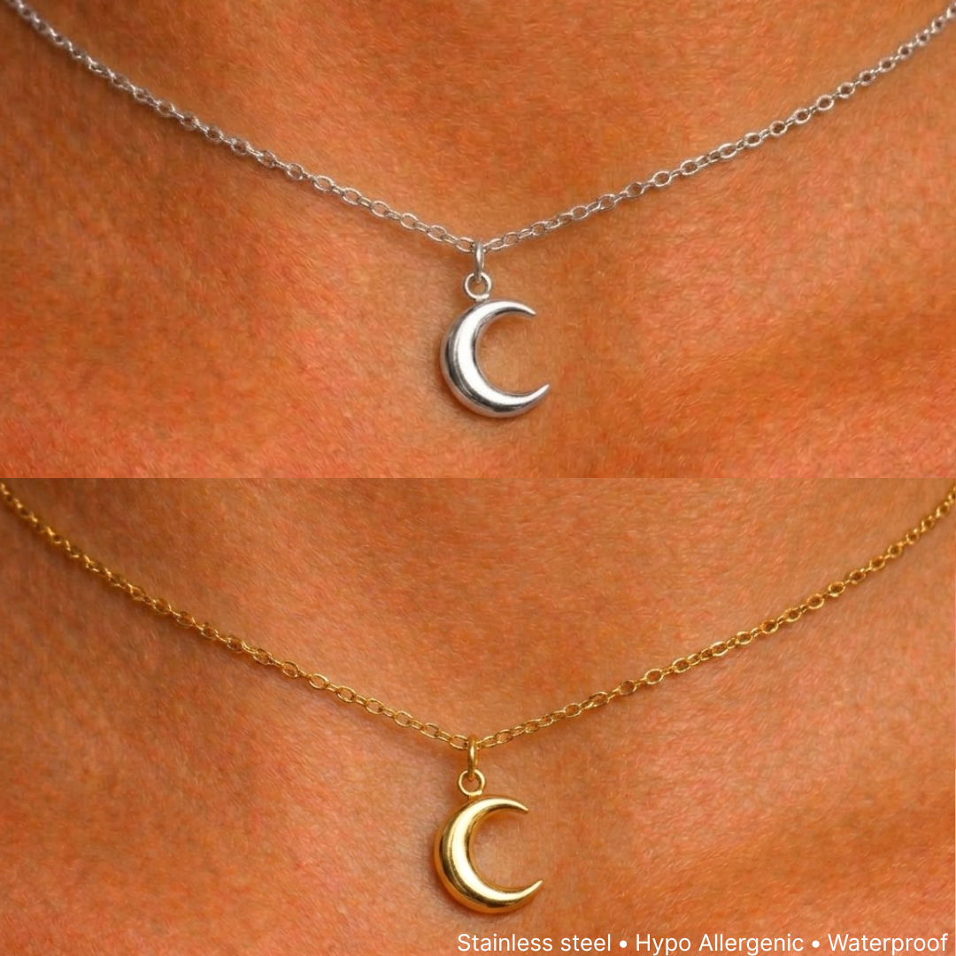 Silver | Gold stainless steel moon adjustable Necklace