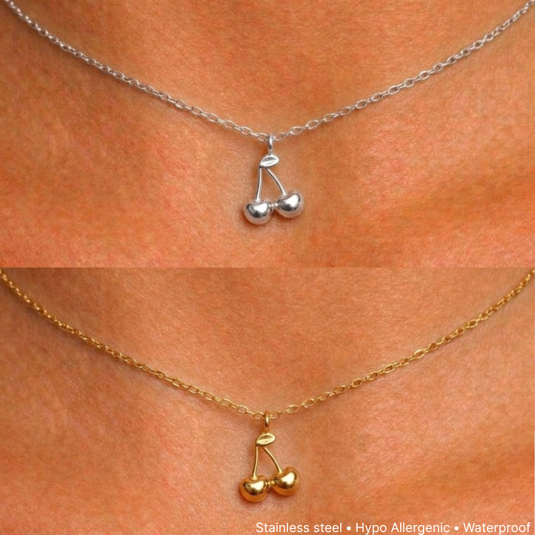 Silver | Gold stainless steel Cherry adjustable Necklace