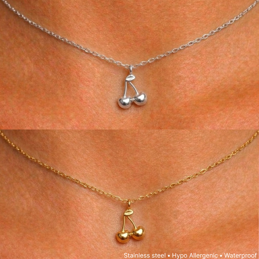 Silver | Gold stainless steel Cherry adjustable Necklace