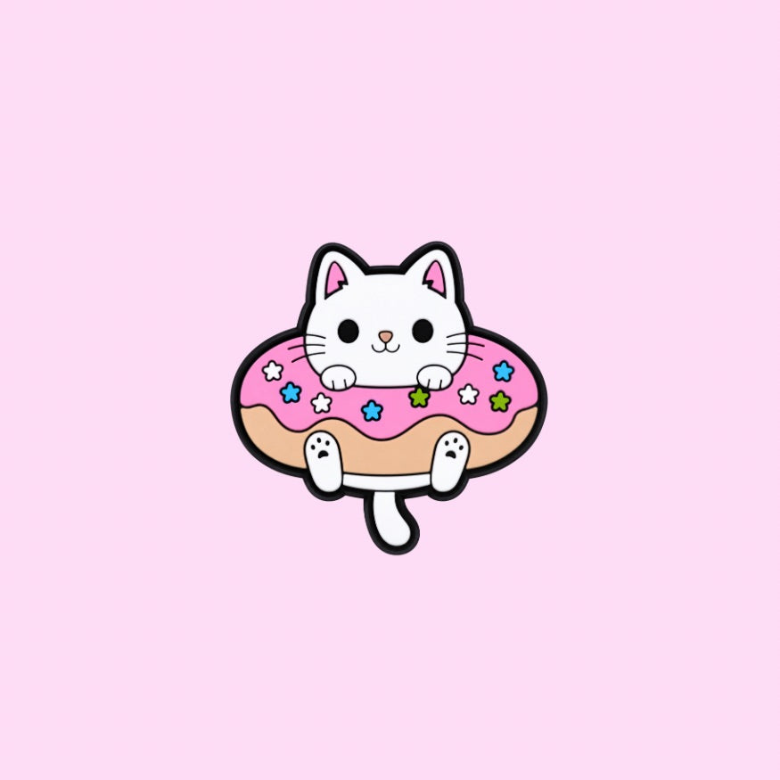 Kitty in Doughnut Shoe Charm