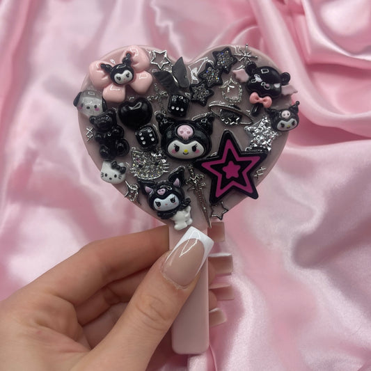 Handheld kawaii junk mirror