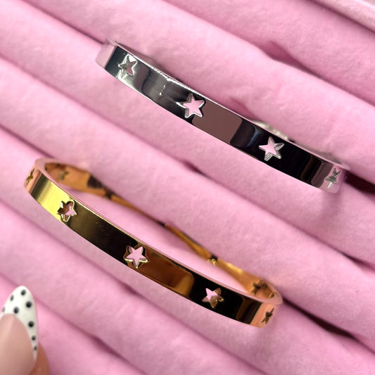 Stainless steel Star Bangle