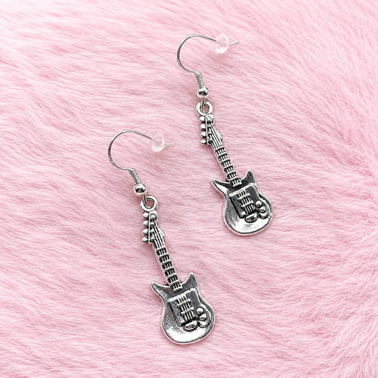 Sterling silver guitar Earrings