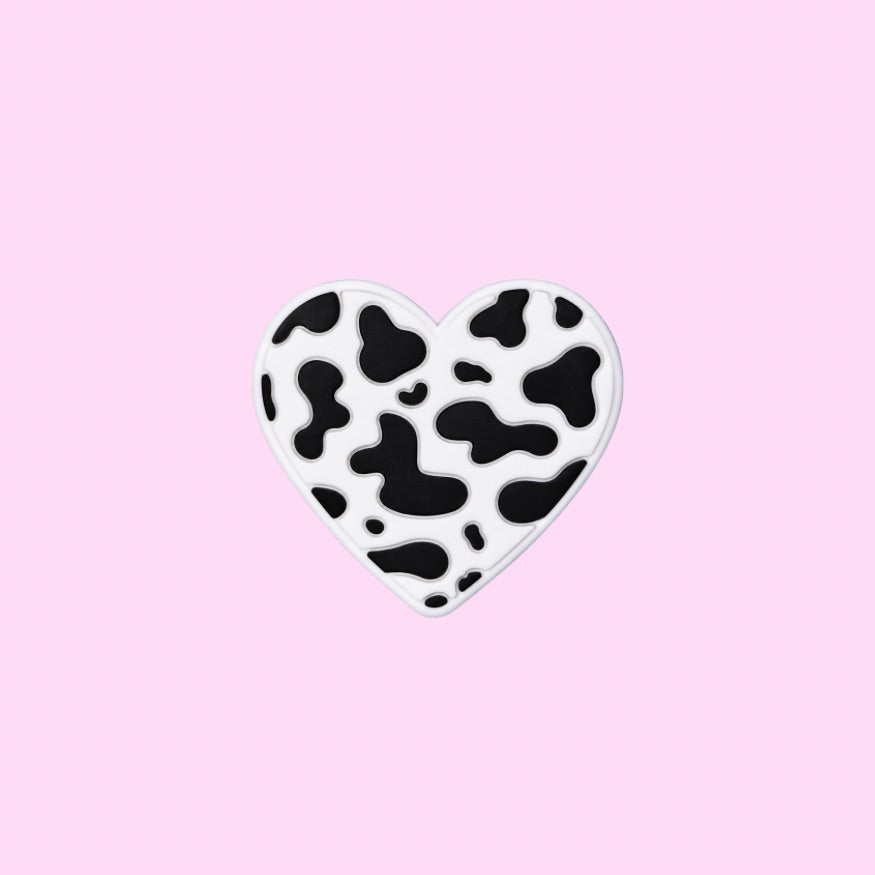 Print Heart Shoe Charm