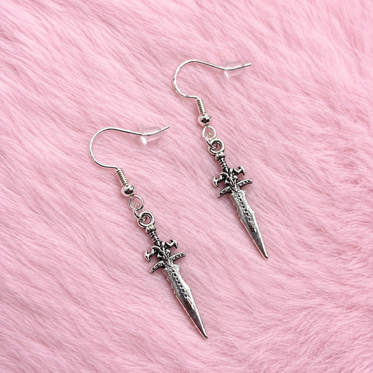 Sterling silver dagger Earrings