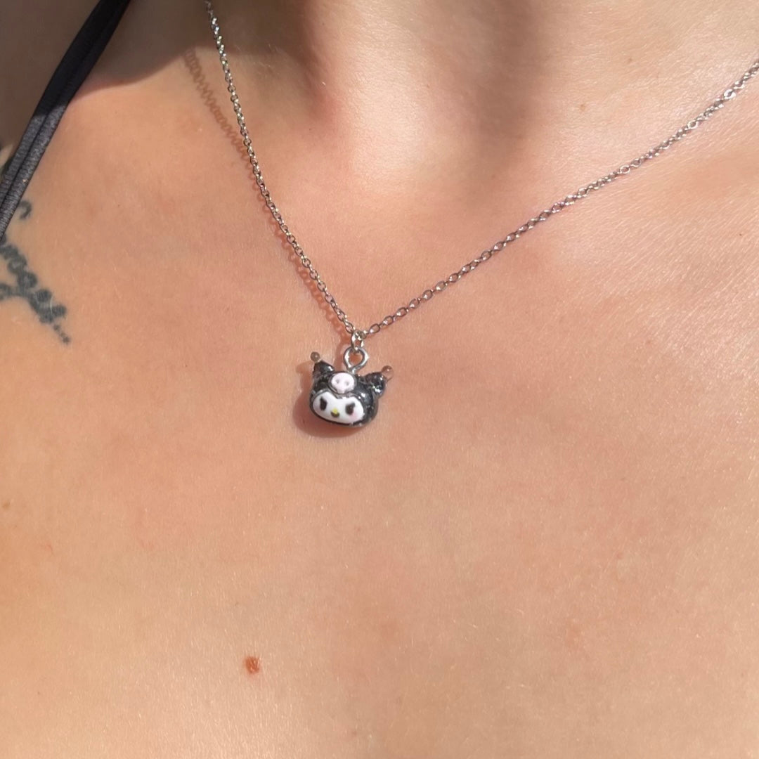 Hypo allergenic kawaii character adjustable Necklace
