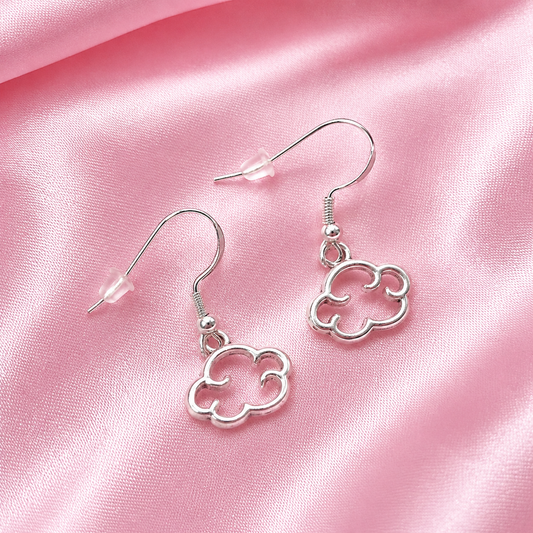 Sterling silver cloud earrings